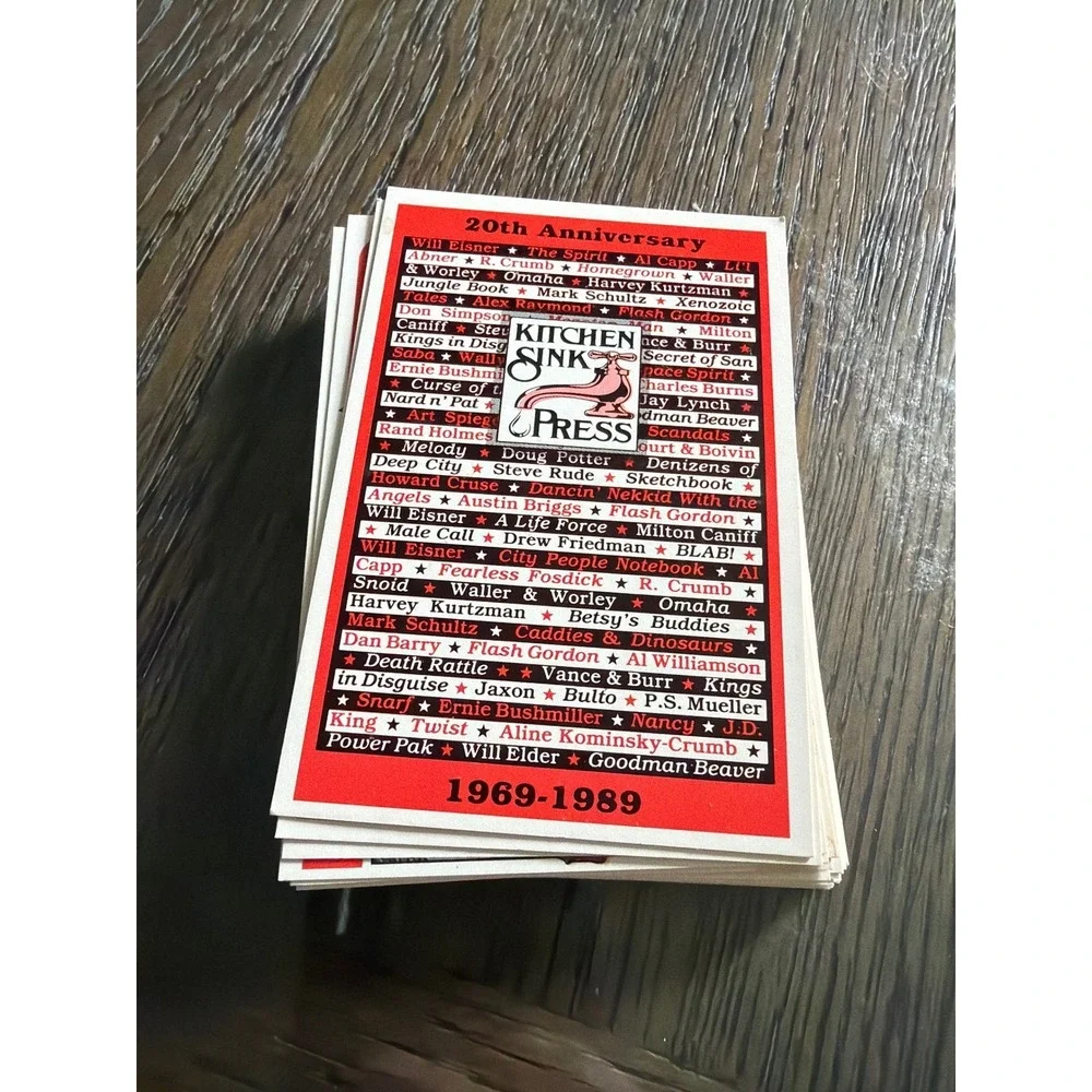 Kitchen Sink Press 20th Anniversary Trading Card Set 1989 R Crumb Will Eisner 36
